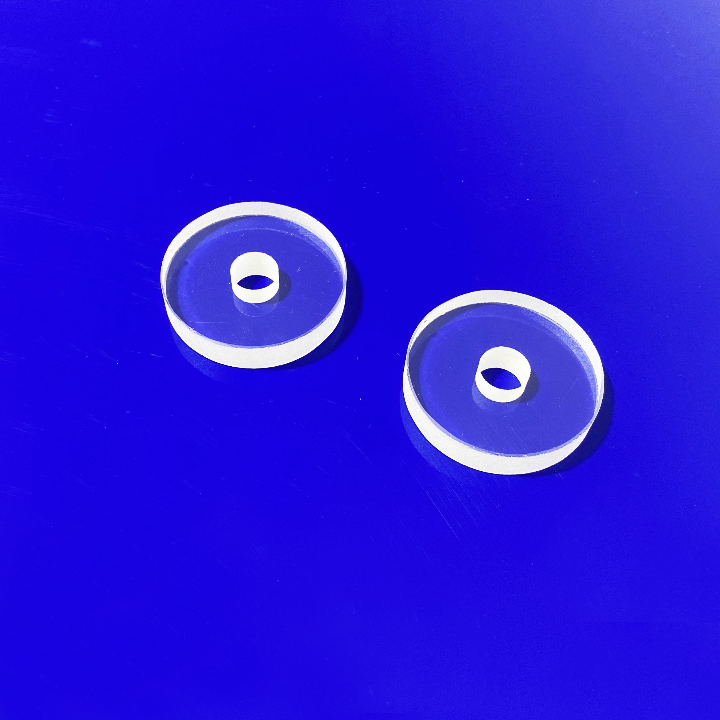 Round Quartz Plate Disc Fused Silica Clear Polished Custom Diameter