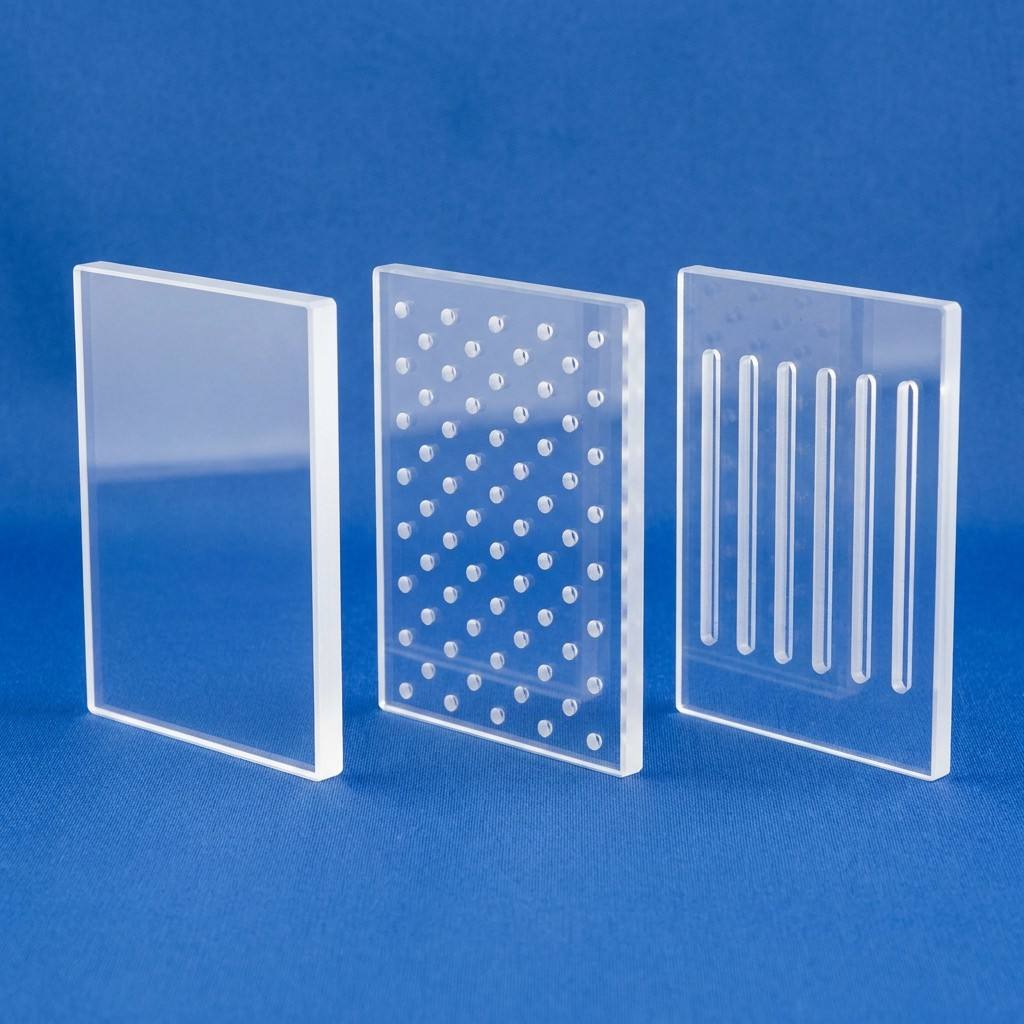 Quartz Plate for Laboratory Fused Silica Clear Heat Resistant Custom