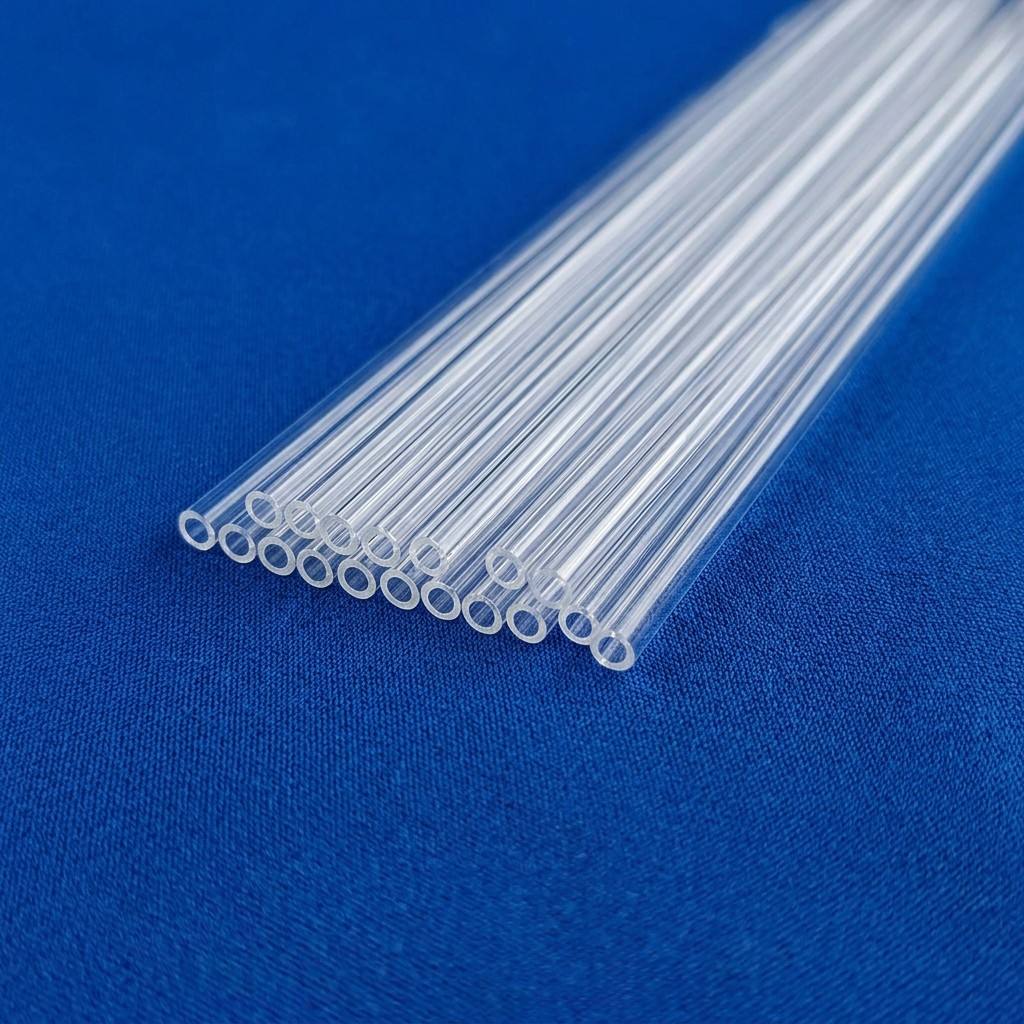 Quartz Glass Tube Raw Stock Clear Fused Silica Transparent Pipe Blank Custom Length for Glassblowing Workshop Bending Welding