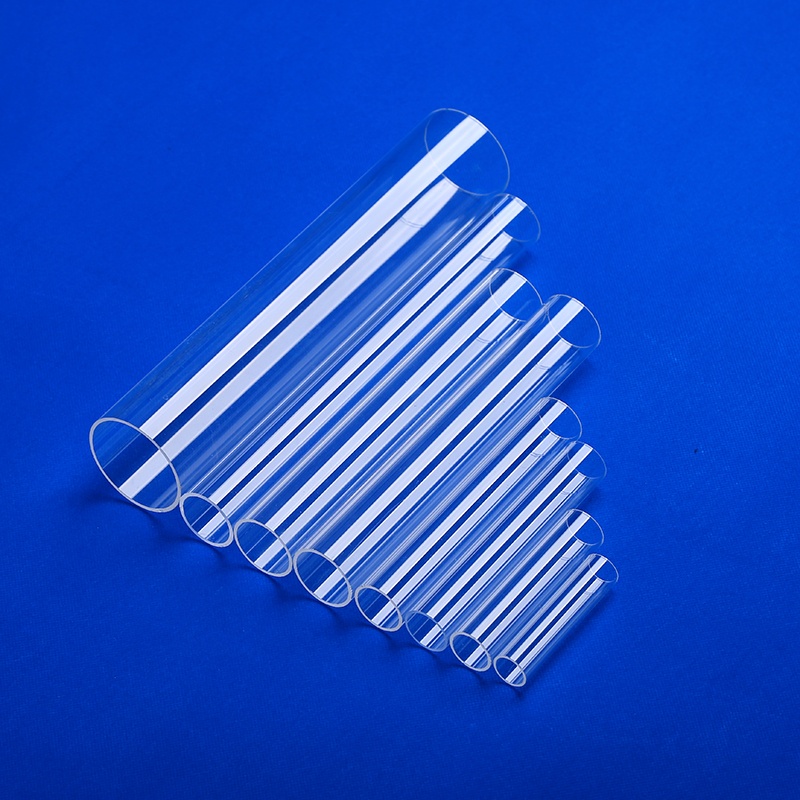 Quartz Glass Tube Raw Stock Clear Fused Silica Transparent Pipe Blank Custom Length for Glassblowing Workshop Bending Welding