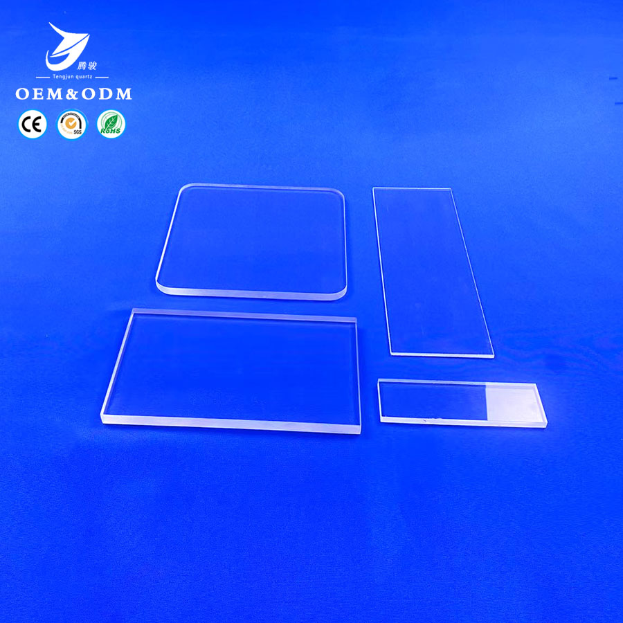 Slotted Quartz Plate Grooved Fused Silica Sheet Precision Custom Size