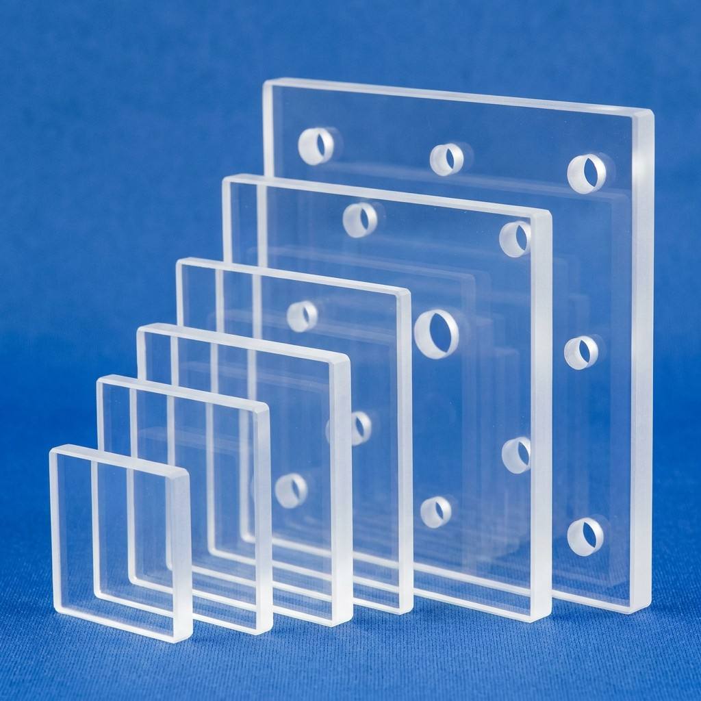 Semiconductor Quartz Plate Fused Silica Substrate High Purity Custom