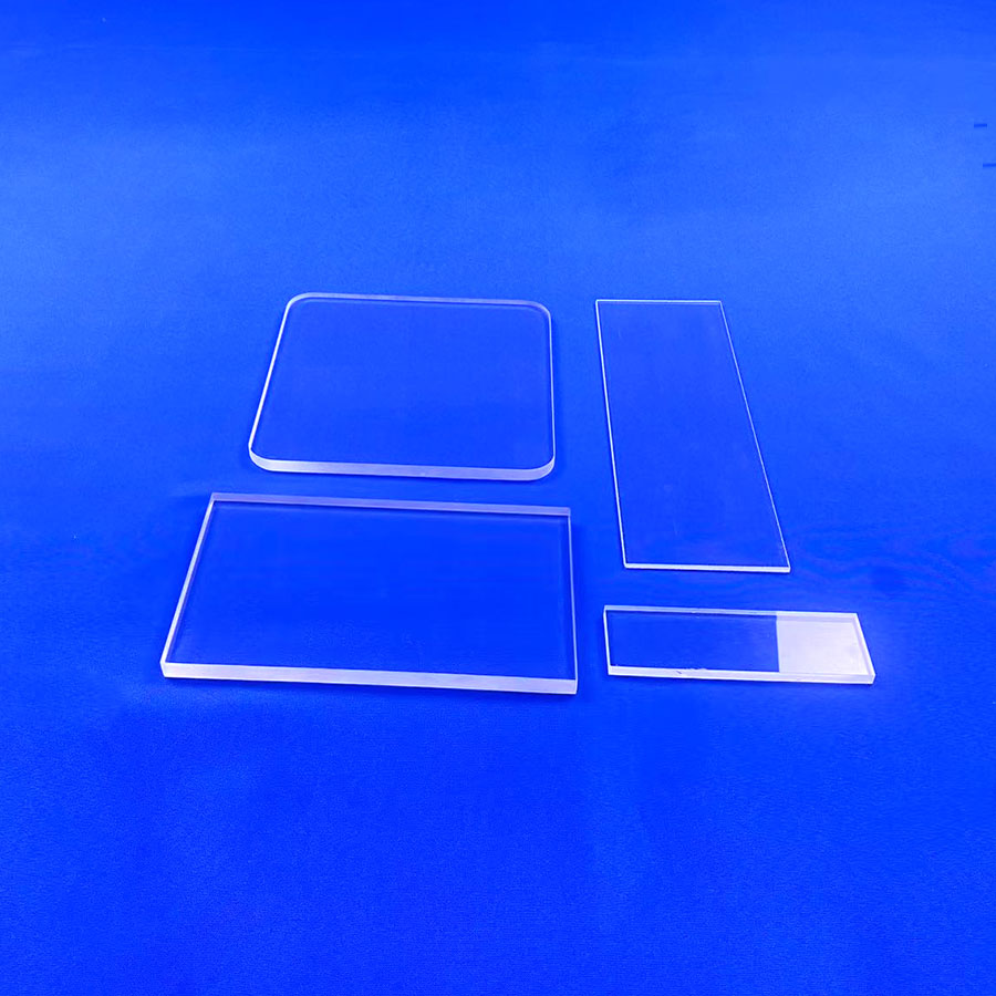 Quartz Fireplace Viewing Glass Plate Heat Resistant Fused Silica