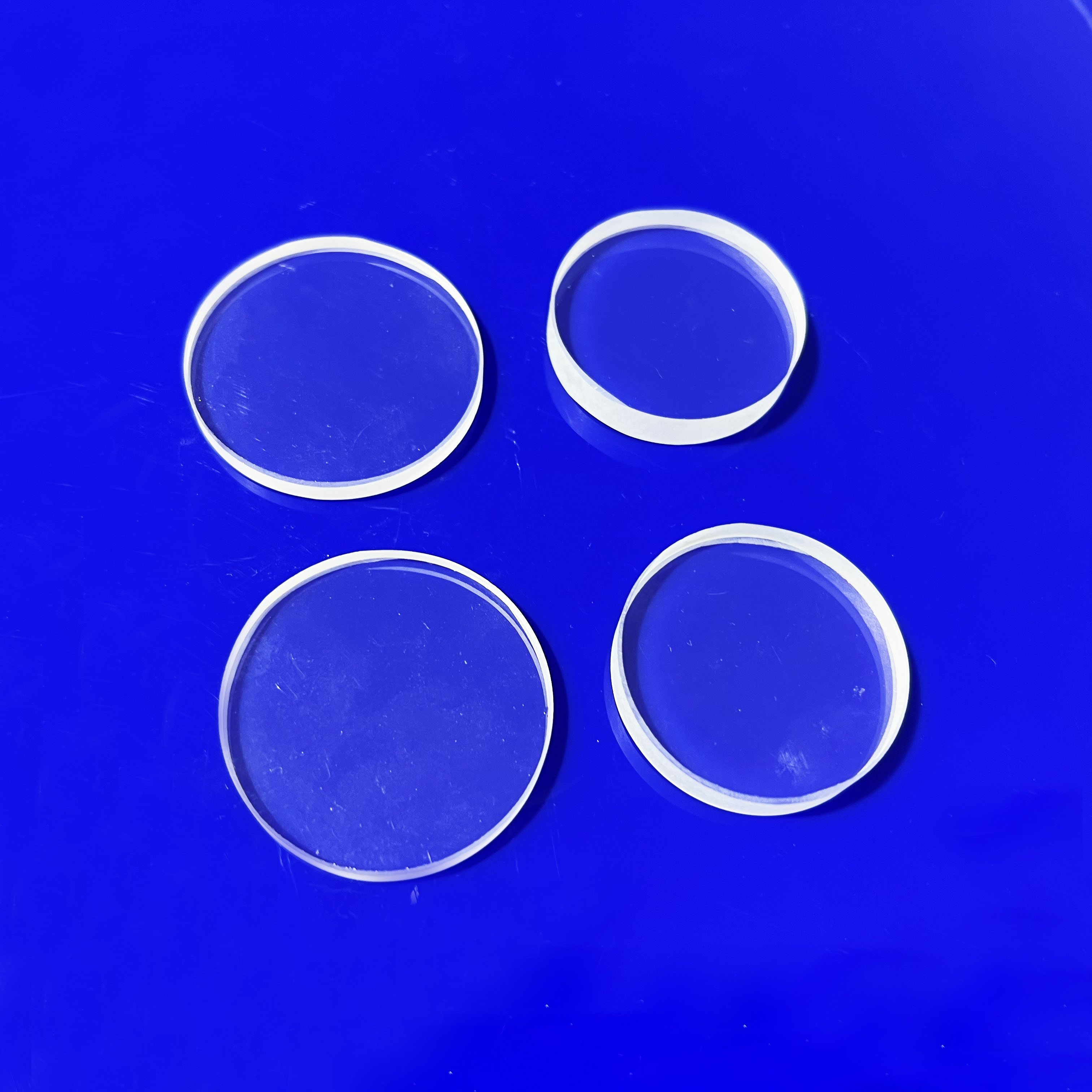 Square Quartz Plate Fused Silica Sheet Beveled Edge Polished Custom Size