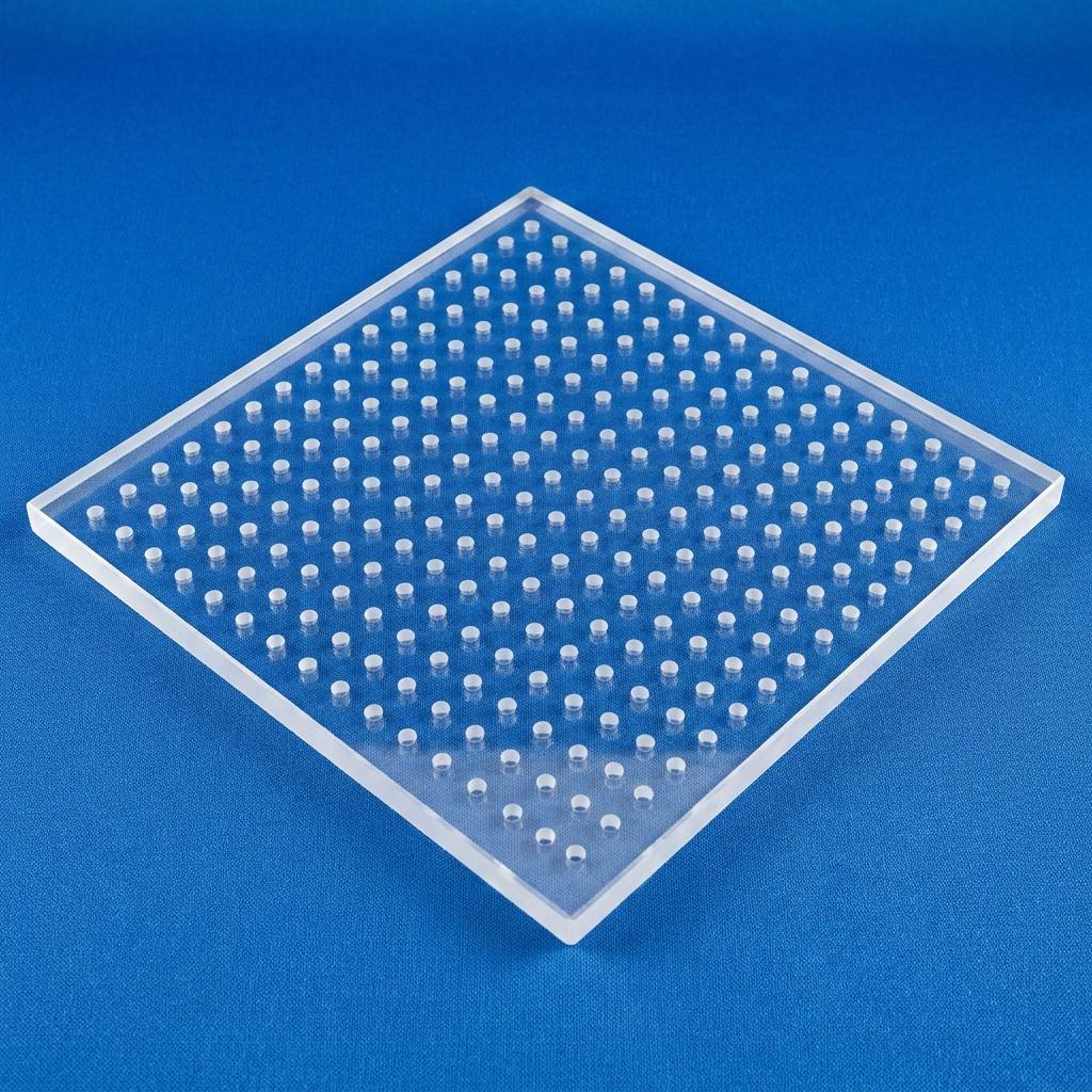 Slotted Quartz Plate Grooved Fused Silica Sheet Precision Custom Size