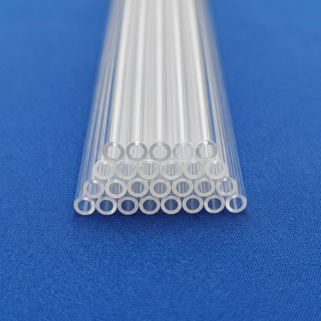 Quartz Glass Tube Raw Stock Clear Fused Silica Transparent Pipe Blank Custom Length for Glassblowing Workshop Bending Welding