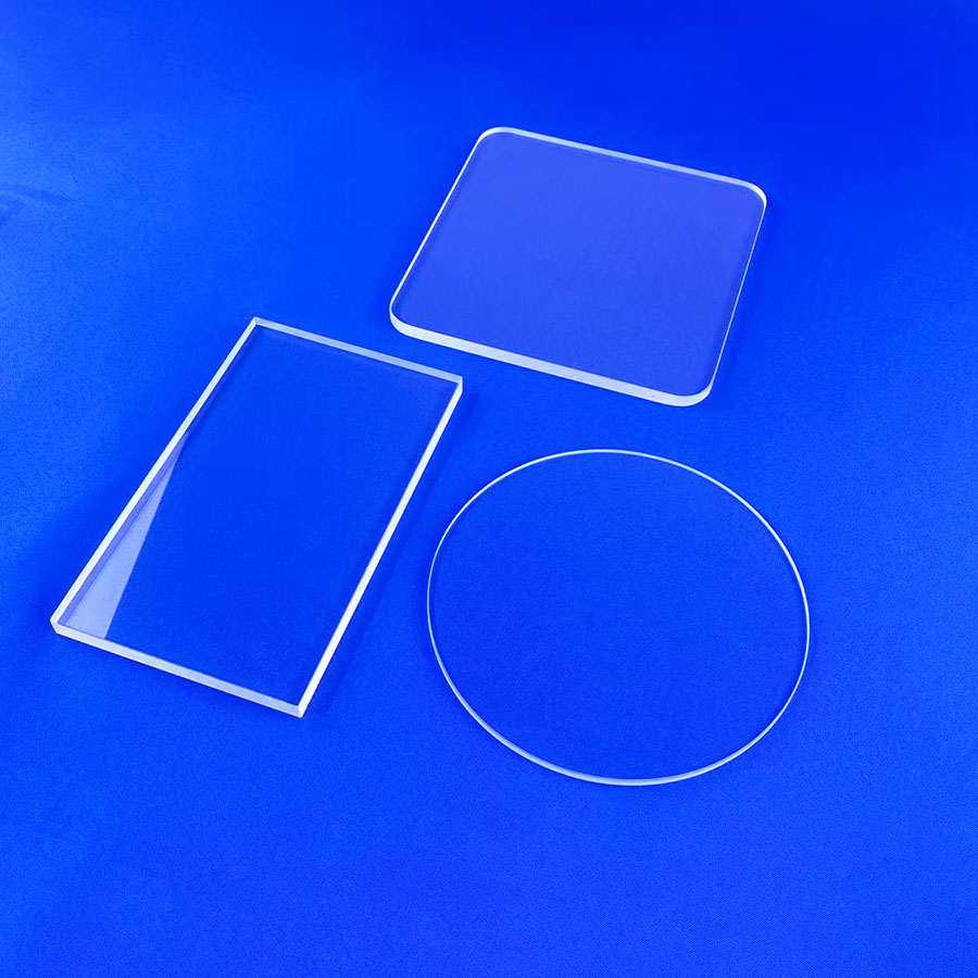 Quartz Oil Level Sight Glass Plate Fused Silica Clear Custom Size