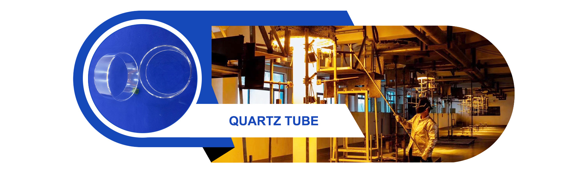 Fused quartz tube production