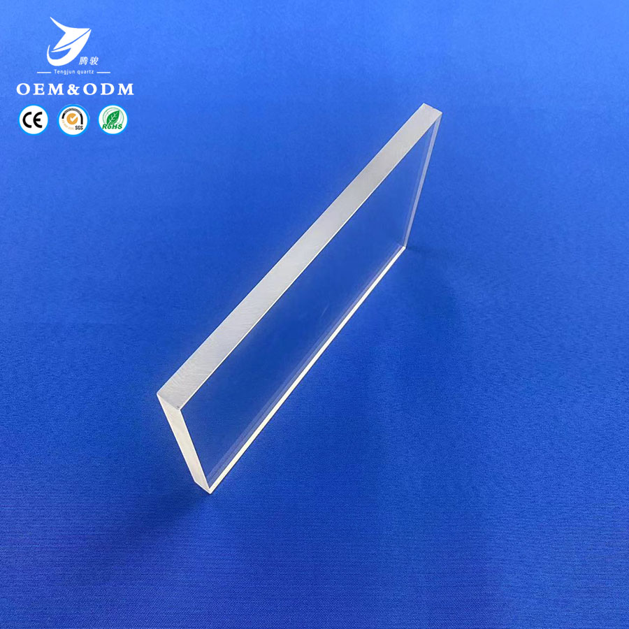 Slotted Quartz Plate Grooved Fused Silica Sheet Precision Custom Size