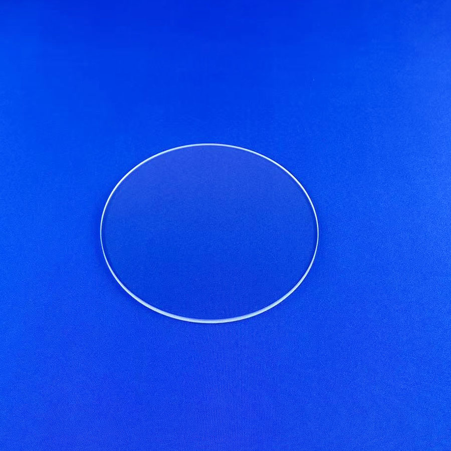Quartz Plate with Center Hole Fused Silica Clear Polished Custom Size