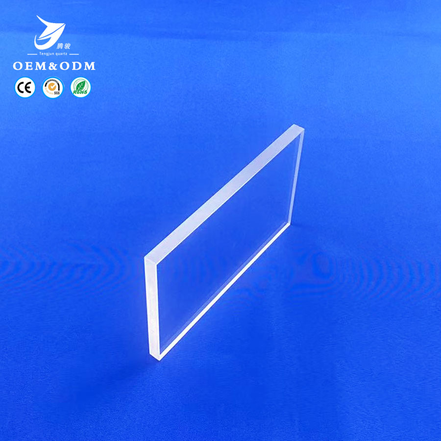 Slotted Quartz Plate Grooved Fused Silica Sheet Precision Custom Size